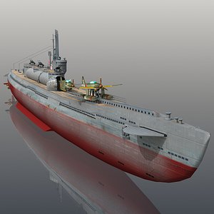 3D i-400 japanese navy submarine