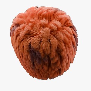 3D men hair ready to fit model