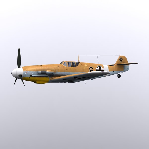 3d model german black 6 bf-109s