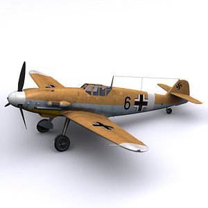 3d model german black 6 bf-109s