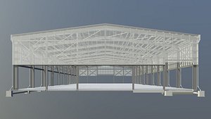 3D model Glasshouse under construction