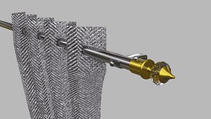 Curtain with Curtain Holder 3D