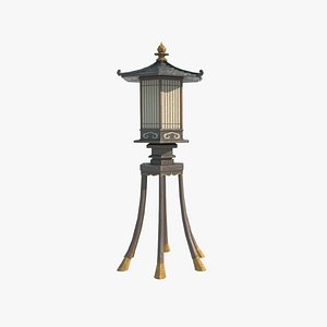 Ancient Asian streetlights 3D model