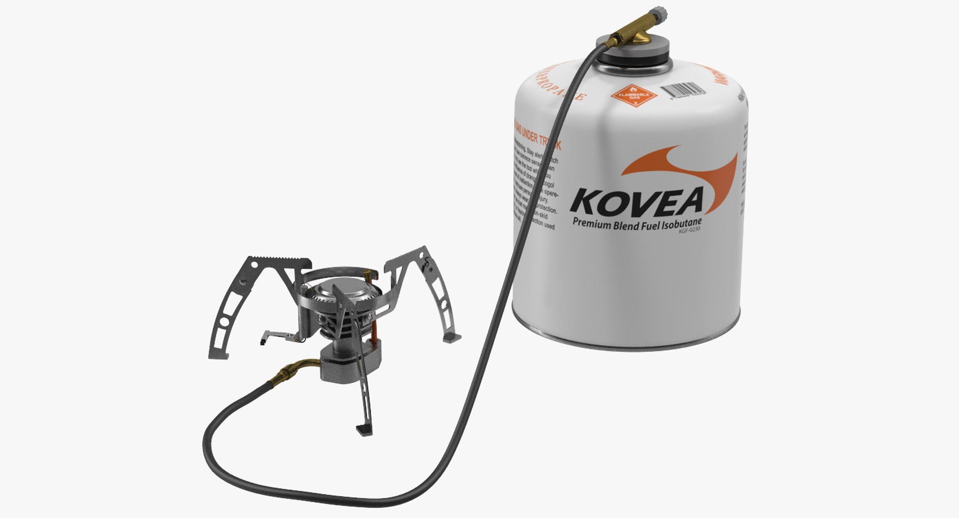 Portable Camping Gas Stove 2 Kovea 3D Model 3D model preview