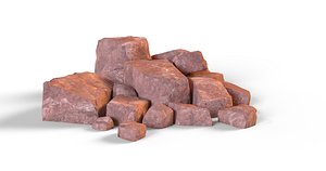 3D model Desert Sandstone Cliffs and Rocks