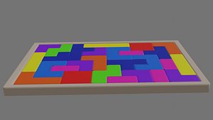 Tetris Board Game OBJ and BLEND