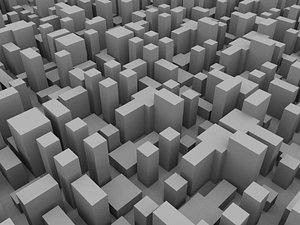 3d low-poly seamless city model