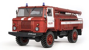 3D GAZ 66 AC-30 fire truck 1971 model