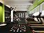 Modello 3D di un interno di una palestra moderna.