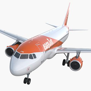 3D airbus a320 easyjet airline