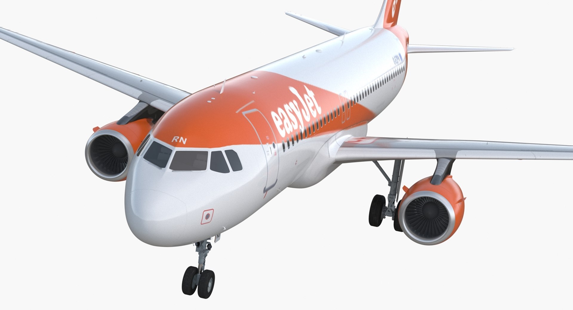 Airbus A320 EasyJet Airline 3D model preview