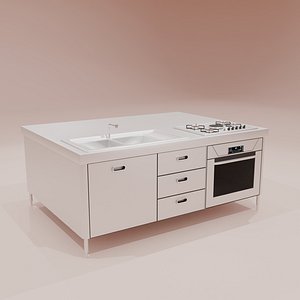 commercial kitchen cabinet 3D model