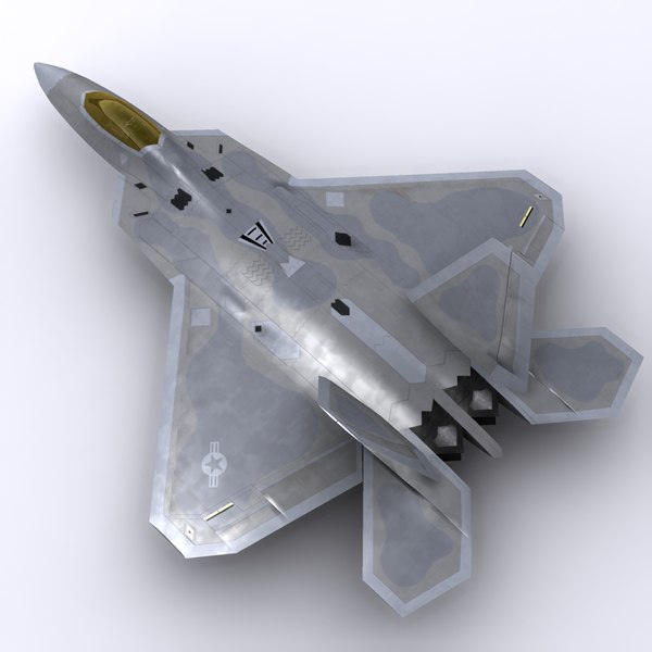 3d f-22 raptor fighter aircraft model