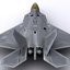 3d f-22 raptor fighter aircraft model