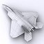 3d f-22 raptor fighter aircraft model