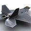 3d f-22 raptor fighter aircraft model