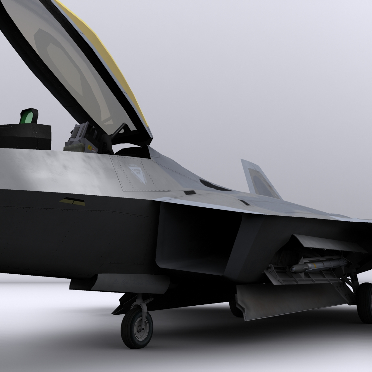 3d f-22 raptor fighter aircraft model