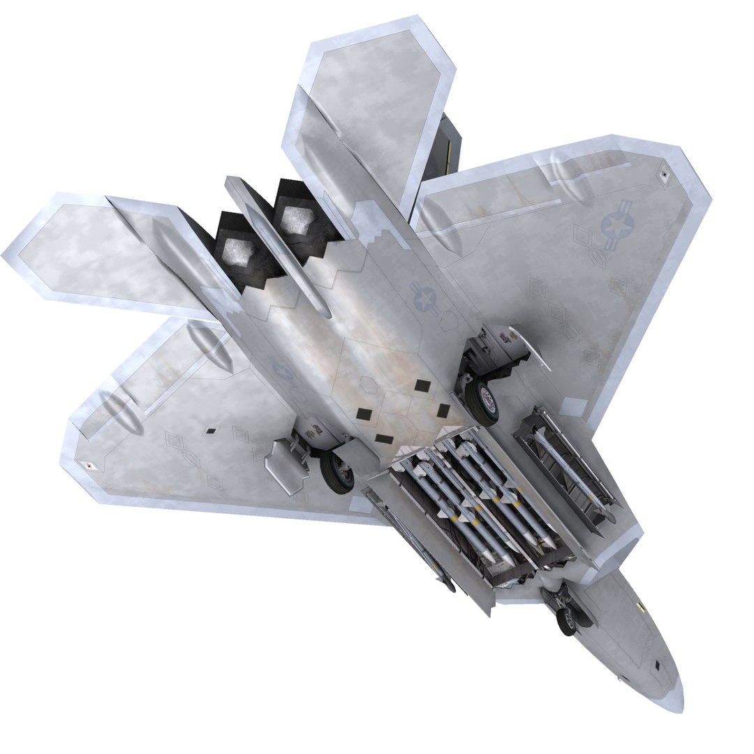 3d f-22 raptor fighter aircraft model