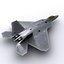 3d f-22 raptor fighter aircraft model