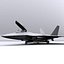 3d f-22 raptor fighter aircraft model