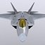 3d f-22 raptor fighter aircraft model