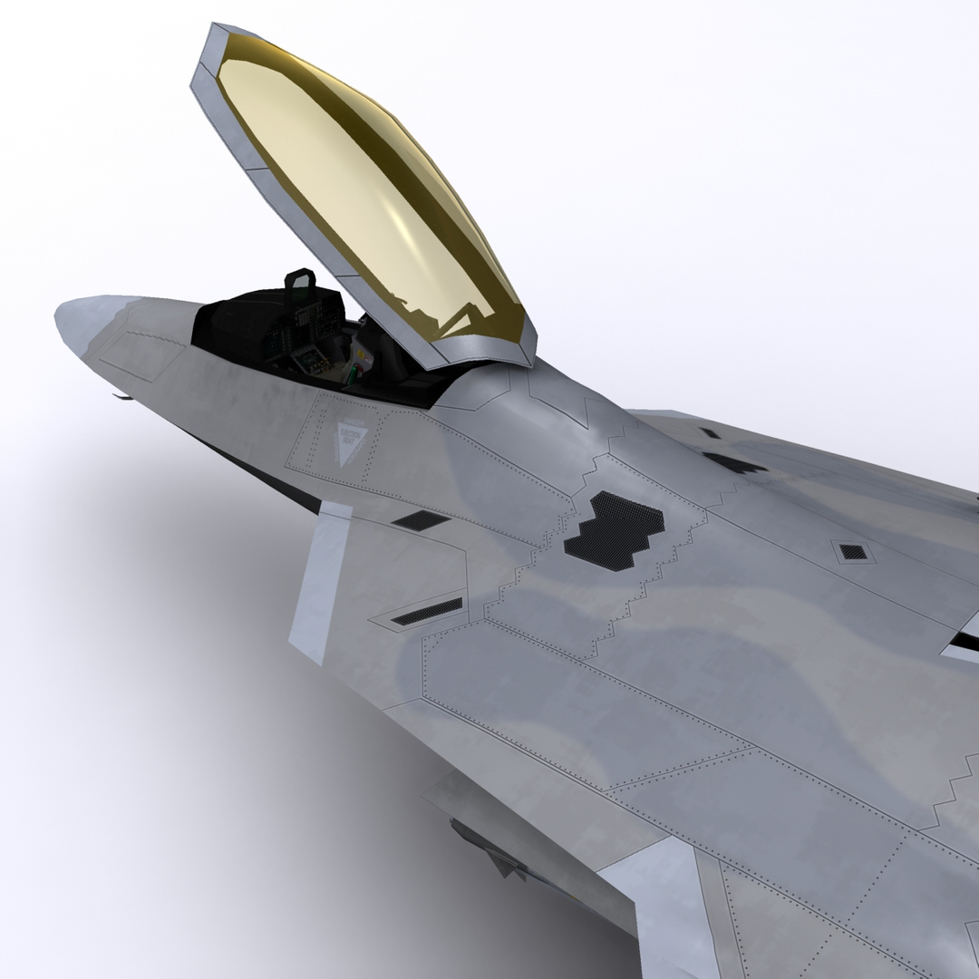 3d F-22 Raptor Fighter Aircraft Model