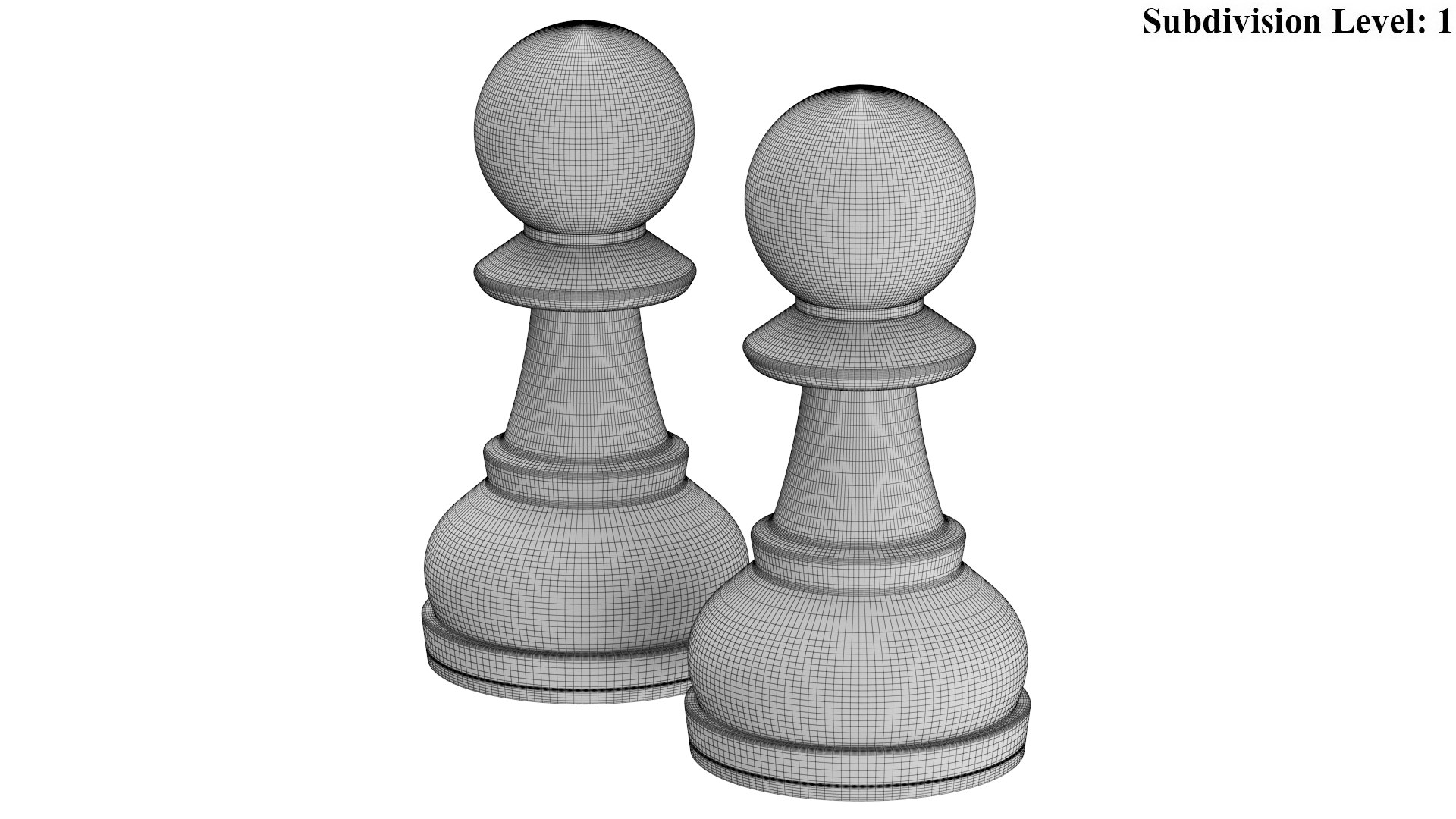 Detailed Chess Pawn 3D Model - TurboSquid 2269476