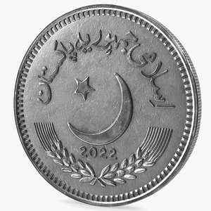 3D 2 Pakistan Rupees Silver