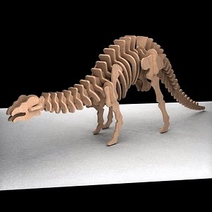 Dimetrodonte, Dinossauro 3D de Madeira