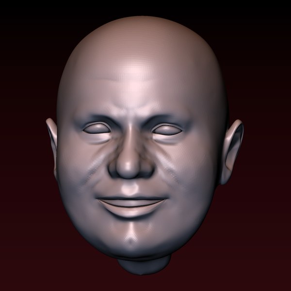 Male head 20 3D model