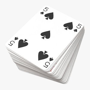playing cards red deck 3D model
