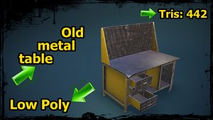 Old metal table