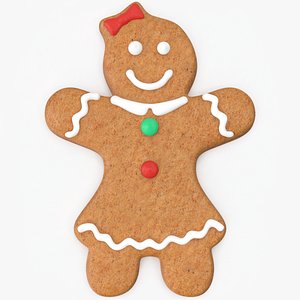 3D model christmas gingerbread woman