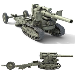Russian B4 Howitzer 203mm M1931 3D model