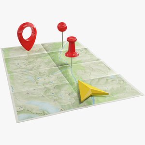 abstract geotags markers 3D model