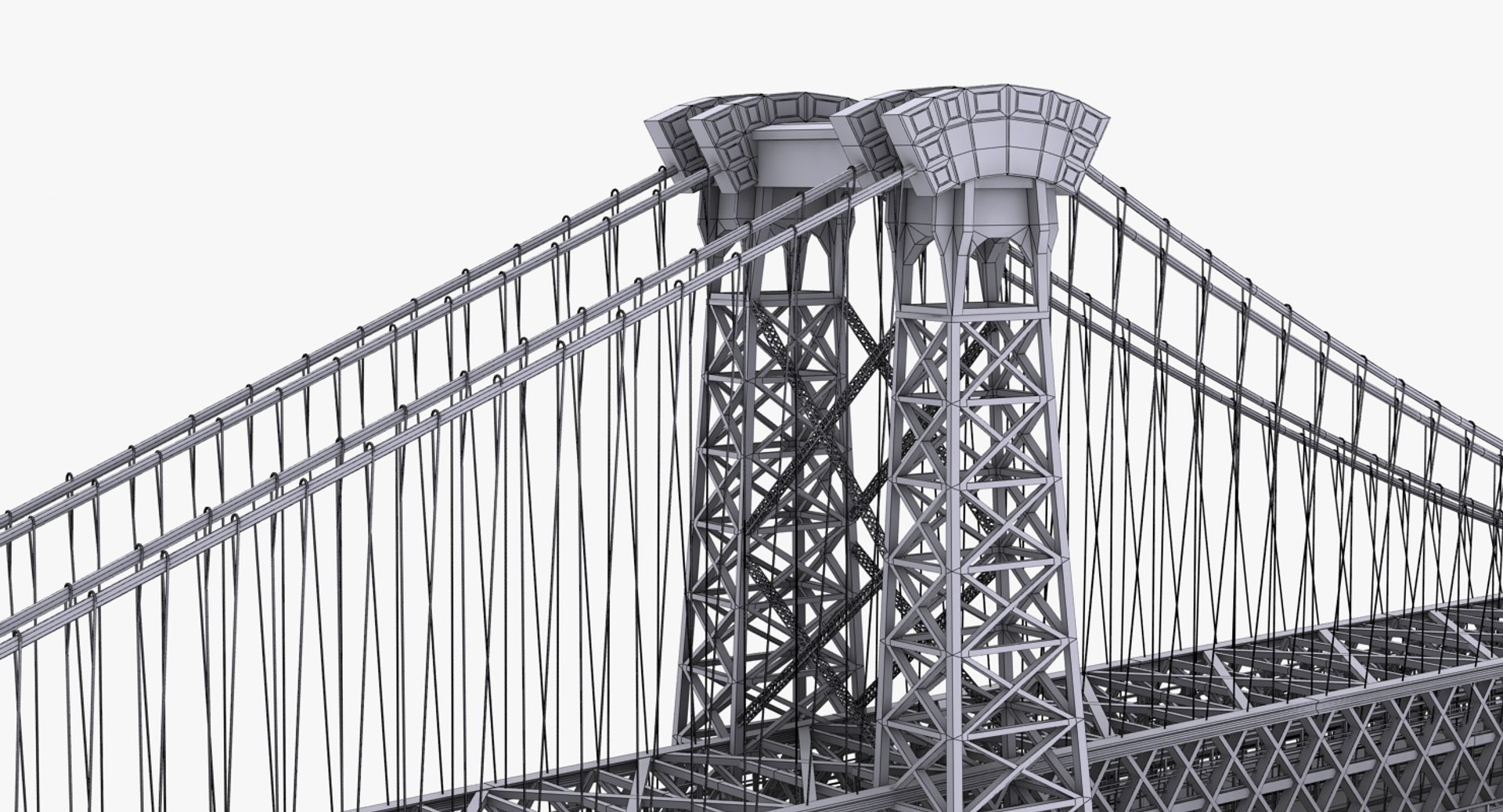 3d model williamsburg bridge nyc