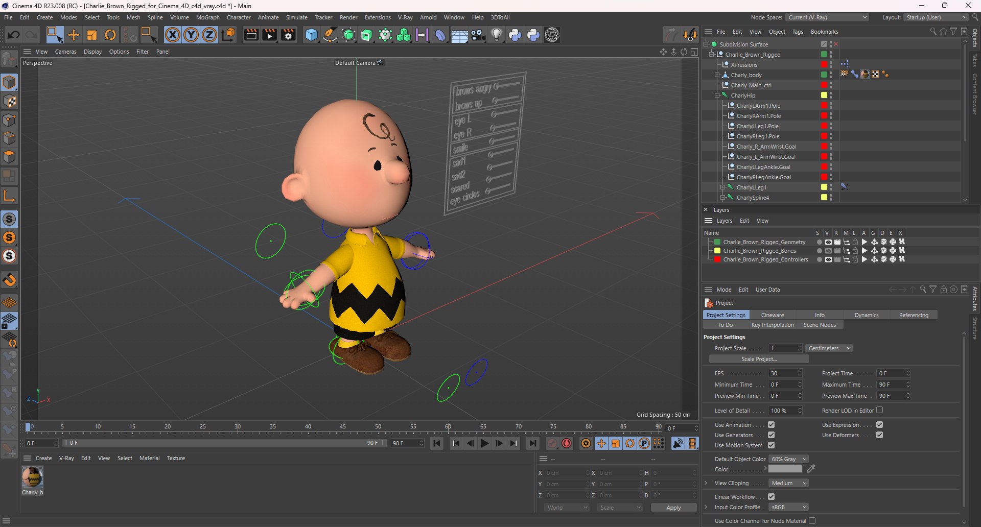 Charlie Brown Rigged For Cinema 4D 3D Model - TurboSquid 2392881