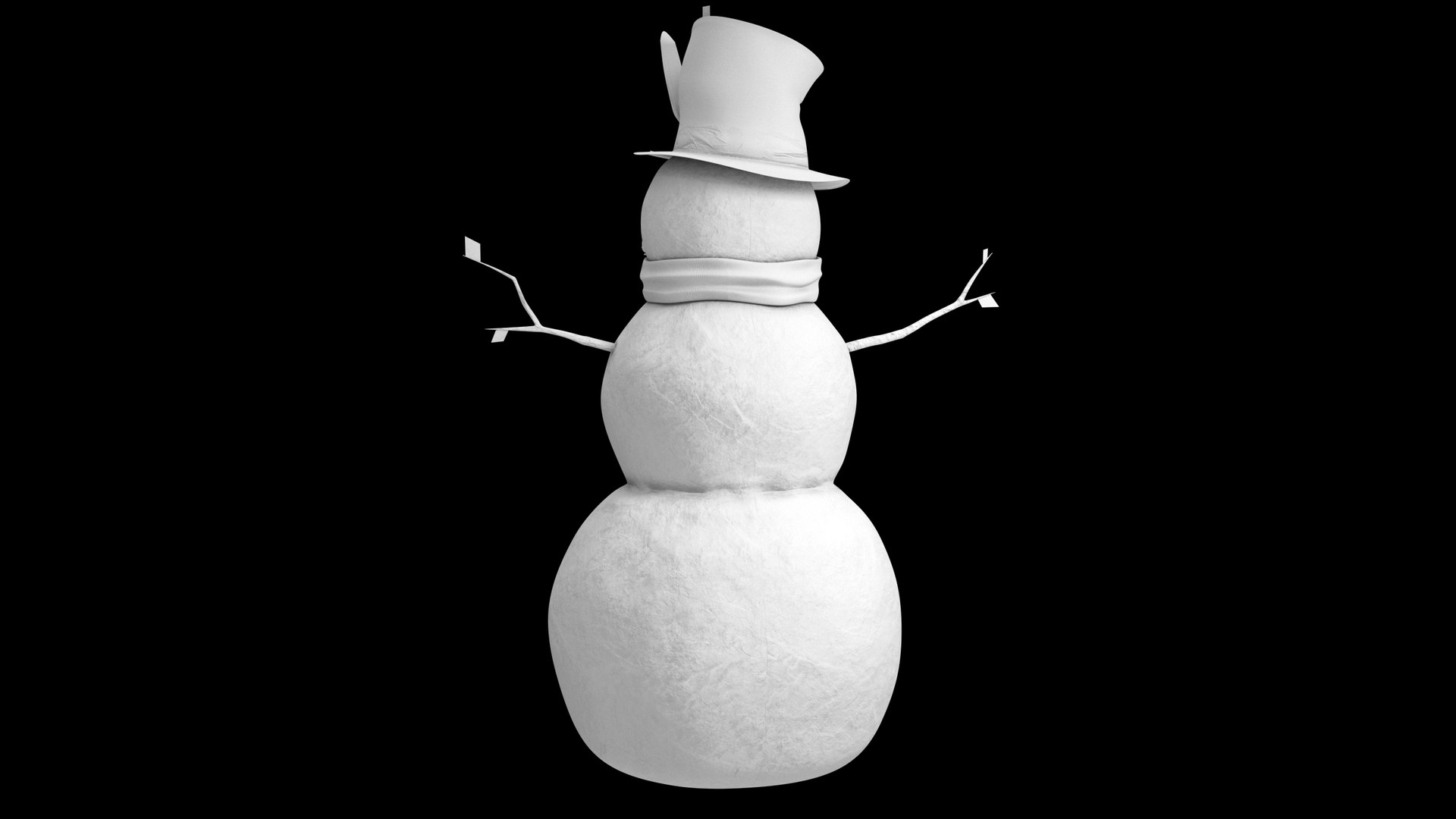 3D Snowman Pbr - TurboSquid 1244701