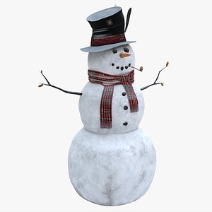 3D snowman pbr