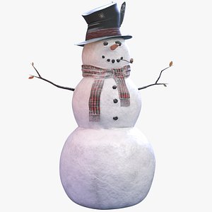 3D snowman pbr