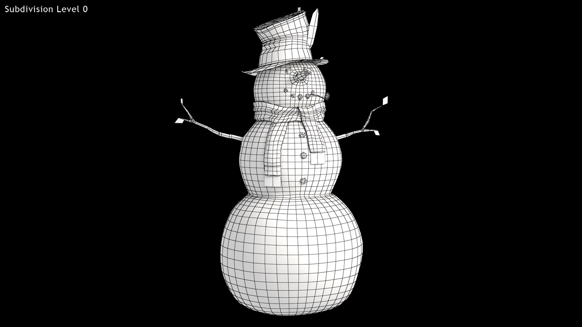 3D Snowman Pbr - TurboSquid 1244701