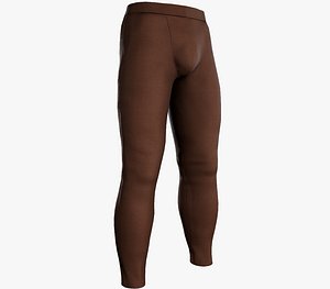 3D skinny medieval pants brown model
