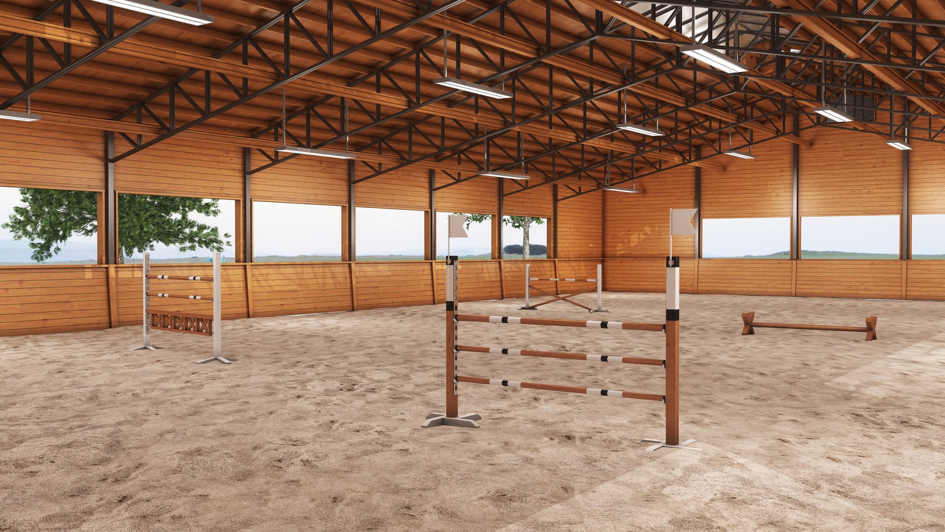 3D Horse Barn And Riding Arena Collection - TurboSquid 2170414