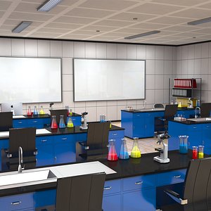 School Laboratory Interior model
