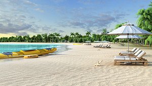 Tropical Beach Resort  Seaside Coast