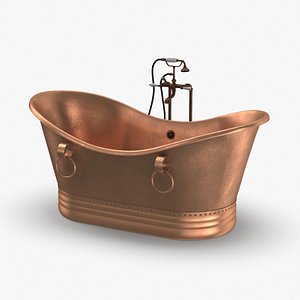 3D contemporry-bathtub---empty-faucet-off model