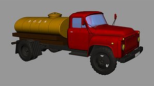 GAZ 53 TANK red 3D model