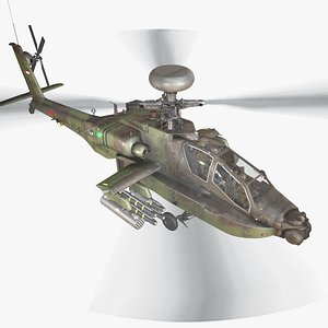 Apache AH-64E Guardian Indonesia Complex Animation 3D model