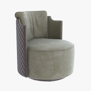 3D Modern Armchair Covered in leather model