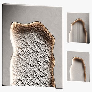 Niche in the wall with lighting Wavy doorways smooth shape model